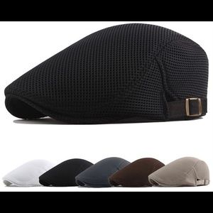 Men’s Mesh Beret Cap Solid Colors